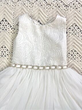 American Princess Girls 7 Ivory Tulle Flower Girl Dress Wedding Party